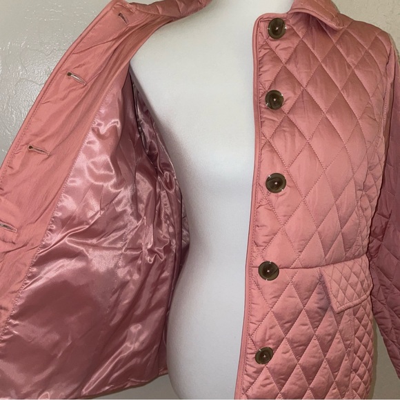 🎉HP🎉New! Michael Kors Diamond Quilted Button Up Jacket Dusty Rose Size Large🎀 - Picture 3 of 15